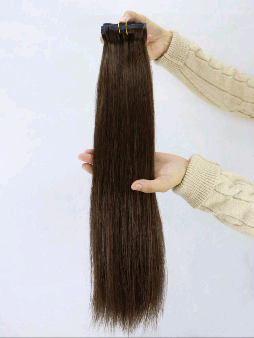 Brown straight clip-in Extensions